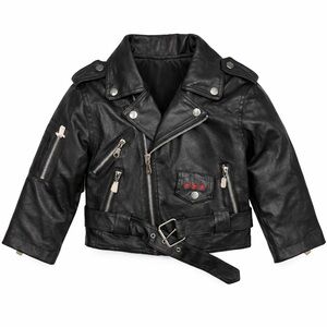 Outdoor Habitat Toddler Biker Jacket 2T Black Faux Leather USA Eagle Embroidered